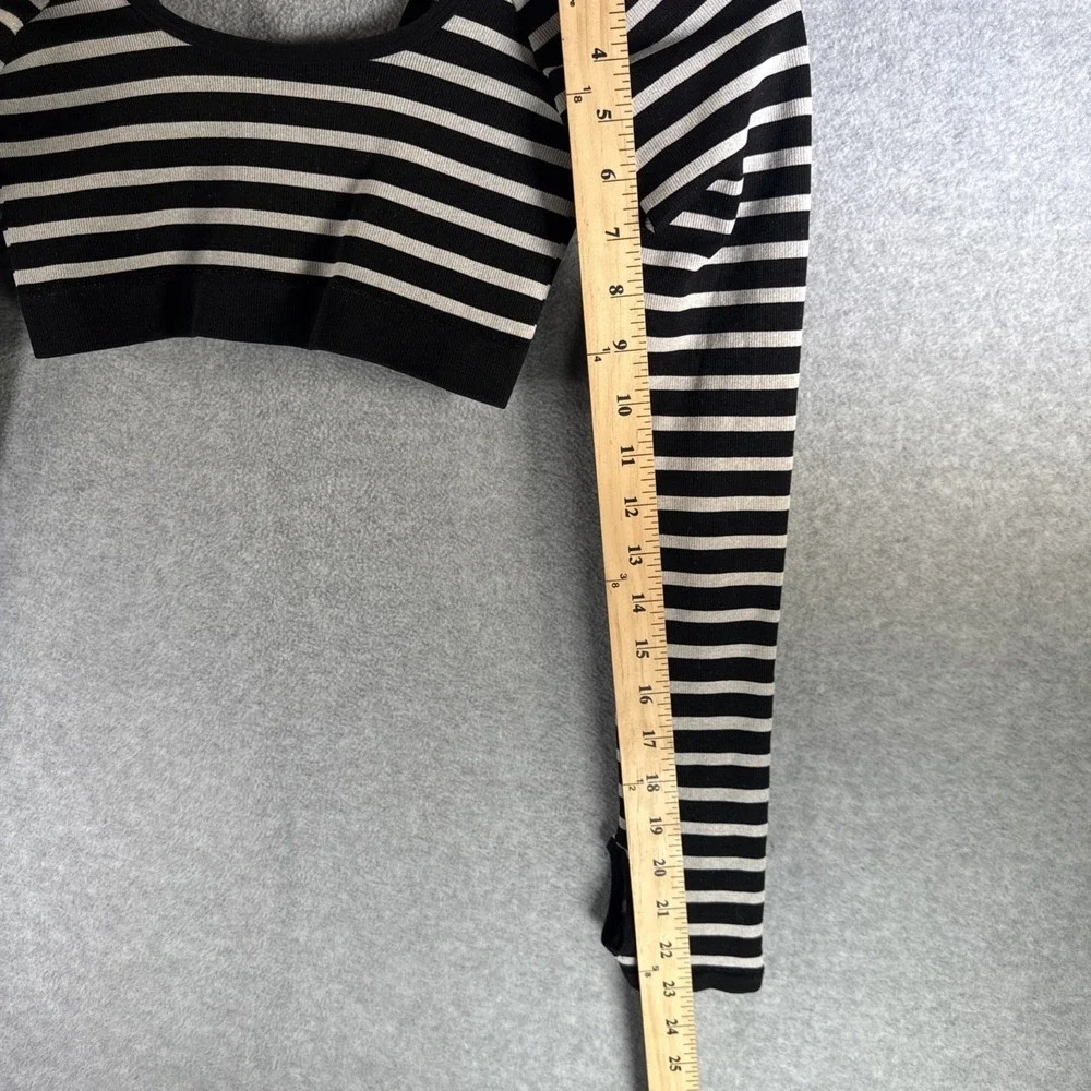 Free People WomensRemember My Name Long Sleeve Crop Top Gym Activewear Size XS/S